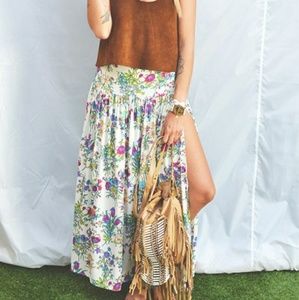 Spell Gypsy Queen floral maxi skirt high waisted